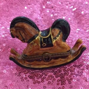Limoges Rocking Horse Trinket Box